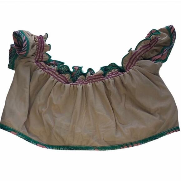 ModCloth High Dive Tropical Capped Sleeve Swim Top XL - Picture 14 of 15